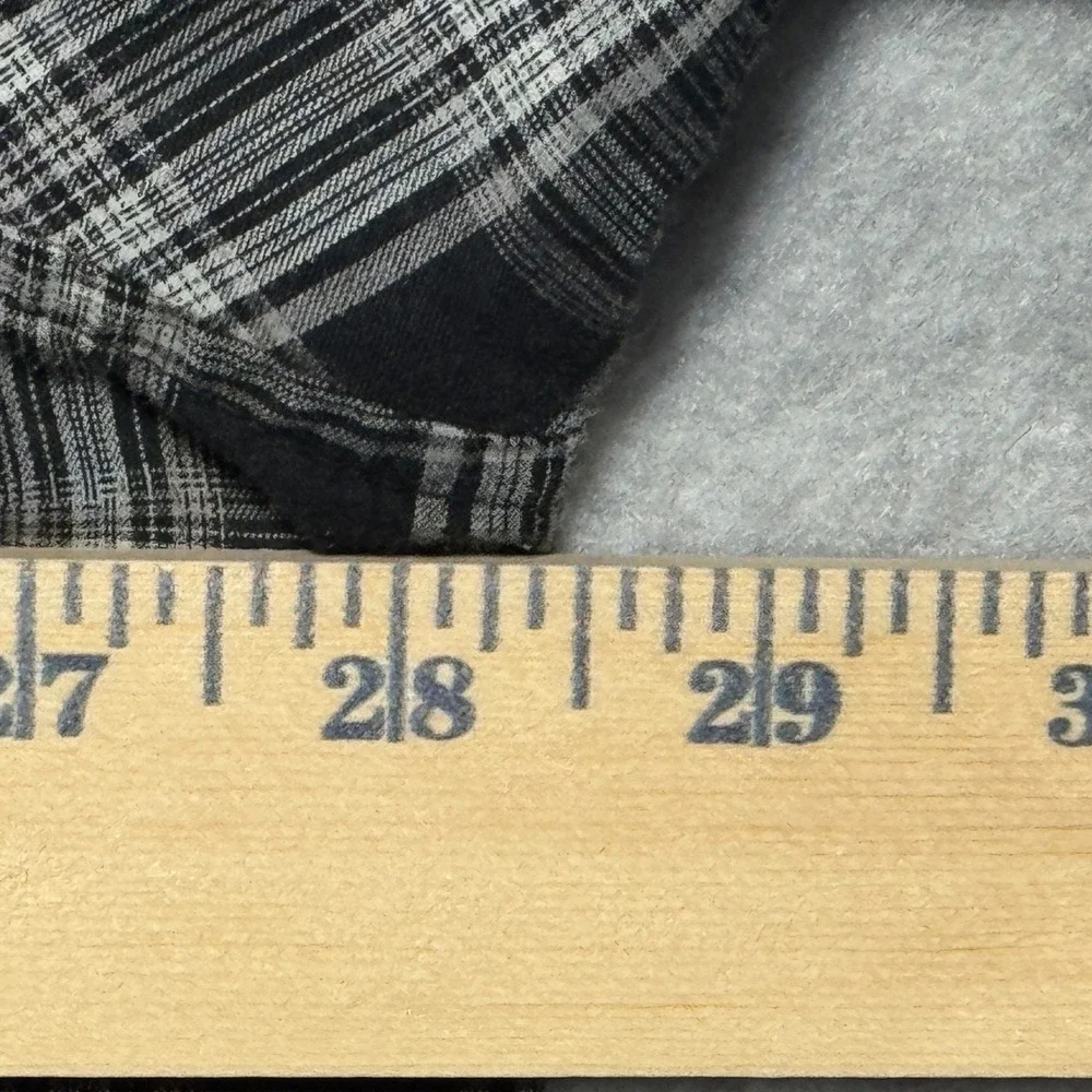Wrangler Western Shirt Mens 2XL Black White Plaid Pearl Snap Short Sleeve - Picture 6 of 6